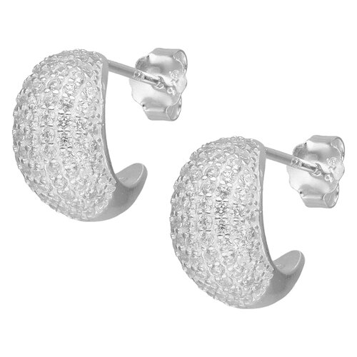 Semi Argolla Chunky Gota Circones Pavé 14 mm