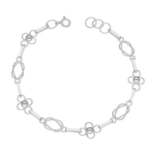 Pulsera Flores Gotas Entrelazadas Entorchadas