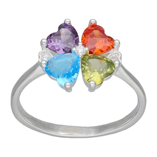 Anillo Trébol Corazones Circones Multicolor