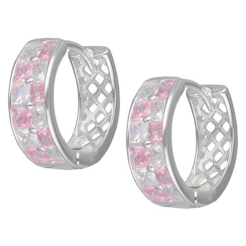 Argolla Huggie Circones Rosa Francia 13 mm