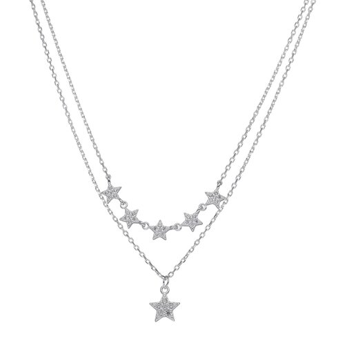 Collar Doble Estrellas Circones