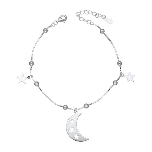 Pulsera Media Luna Estrellas Esferas