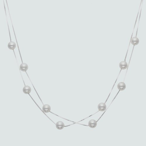 Collar Doble con Perlas
