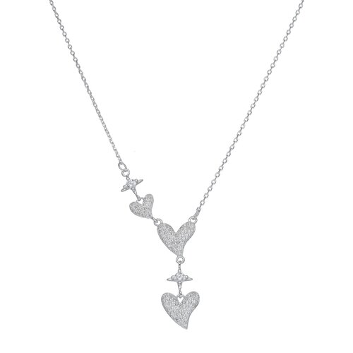 Collar Corazones Estrellas Circones