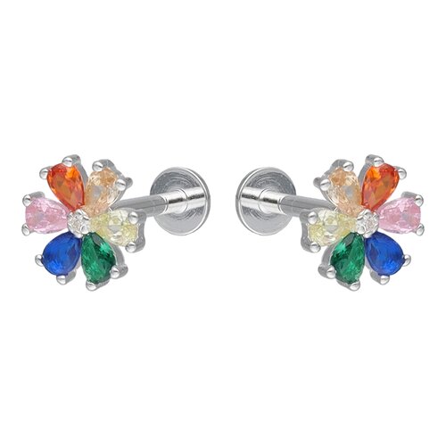 Piercing Flat Flor Circones Multicolor