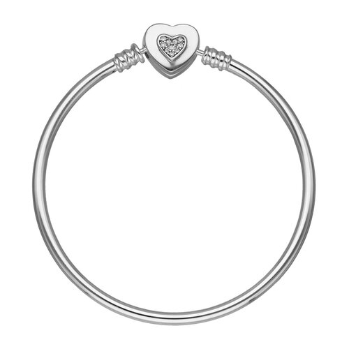 Pulsera Rígida para Charms Corazón Circones 17 cm