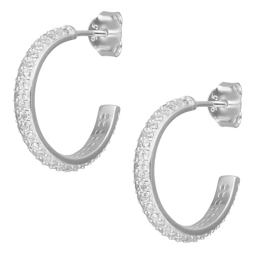 Semi Argolla Circones Pavé 19 mm