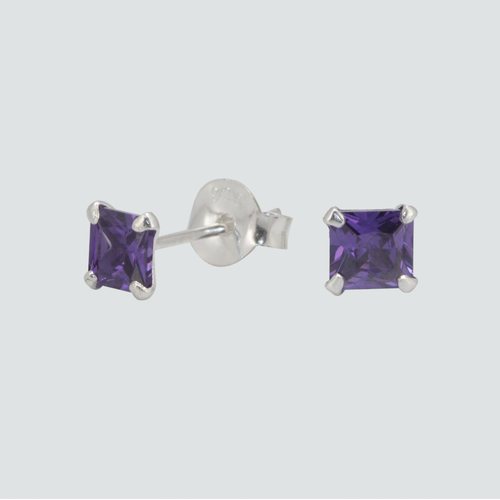 Aro Circón Amatista 4x4 mm
