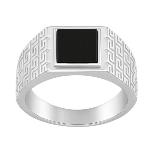 Anillo Sello Ónix Guarda Griega