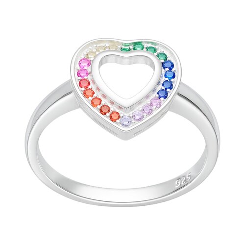 Anillo Corazón Circones Multicolor