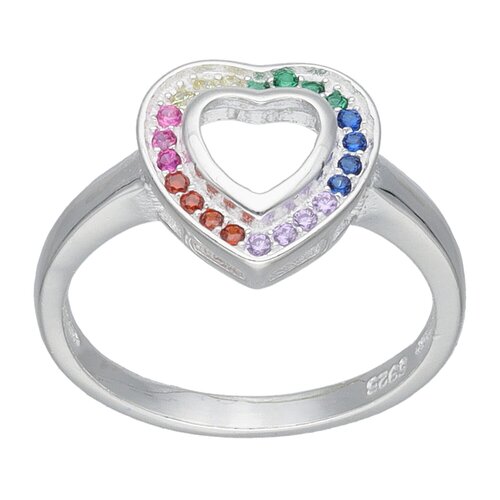 Anillo Corazón Circones Multicolor