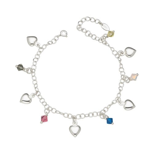 Pulsera Corazones Cristales Multicolor