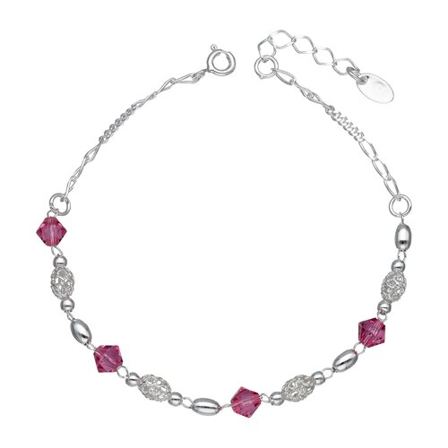 Pulsera Óvalos Cristales Hecho con Swarovski® Rosado