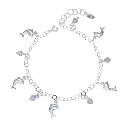 Pulsera Delfines Cristales Hecho con Swarovski® Tornasol