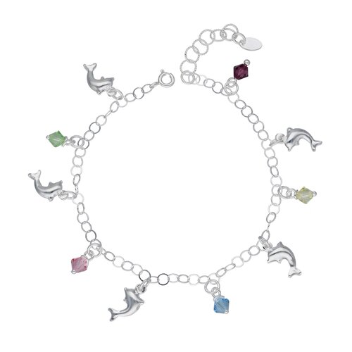 Pulsera Delfines Cristales Hecho con Swarovski® Multicolor