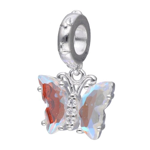 Colgante Charm Mariposa Cristal Hecho con Swarovski® Tornasol