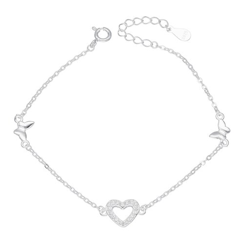 Pulsera Mariposas Corazón Circones