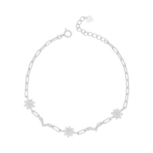 Pulsera Eslabones Estrellas Circones