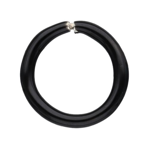 Piercing Septum Argolla Esmaltado Negro 10 mm Valor Por Unidad