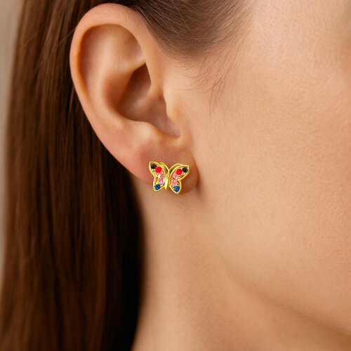 Aro Mariposa Circones Multicolor