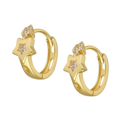 Argolla Huggie Estrella Circones 14 mm