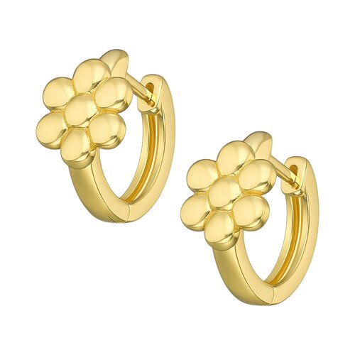 Argolla Huggie Flor 12 mm