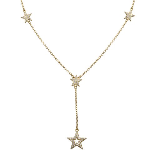 Collar Cascada Estrellas Circones