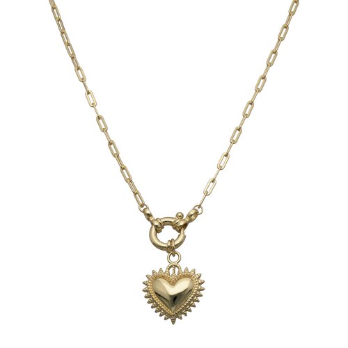 Collar Corazón Detente Broche Timón