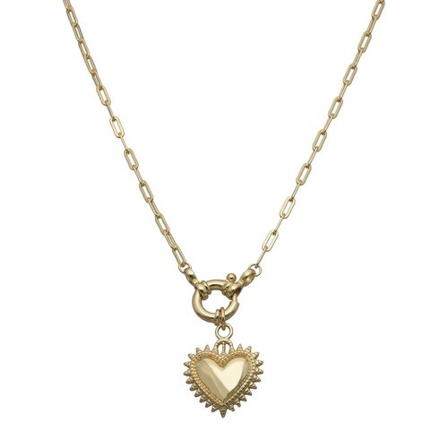 Collar Corazón Detente Broche Timón