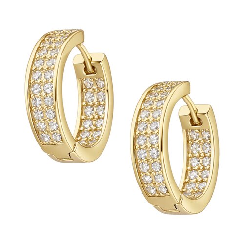 Argolla Huggie Circones Pavé 12 mm