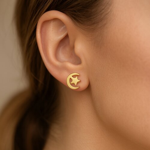 Aro con Tope Media Luna Estrella