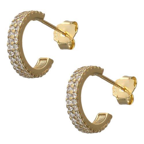 Semi Argolla Circones Pavé 14 mm