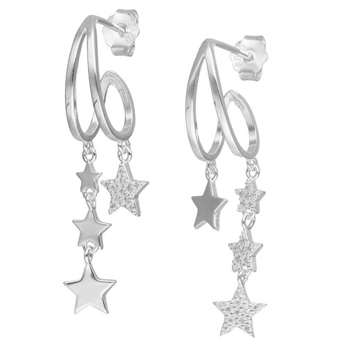 Semi Argolla Desigual Estrellas Circones 14 mm