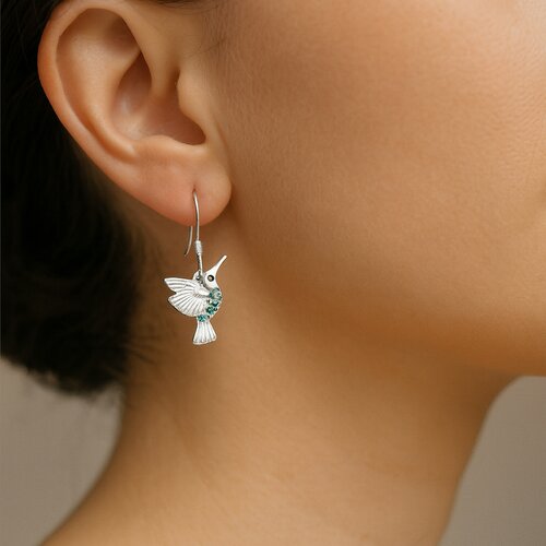 Aro Colibrí Circones Esmeralda