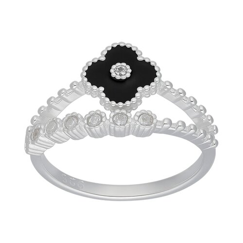 Anillo Trebol de la Suerte Ónix Circones