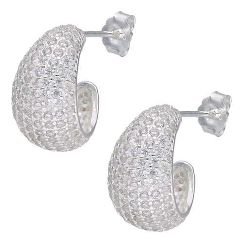 Semi Argolla Circones Pavé 18 mm