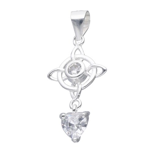 Colgante Nudo de Brujas Corazón Circón