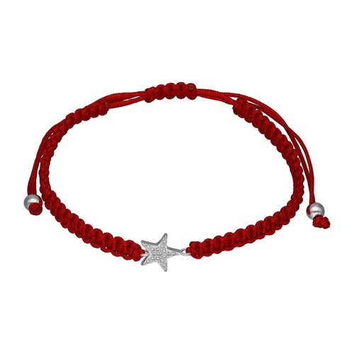 Pulsera Hilo Rojo Ajustable Estrella Circones