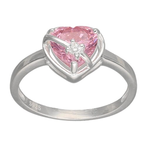 Anillo Corazón Circón Rosa Francia