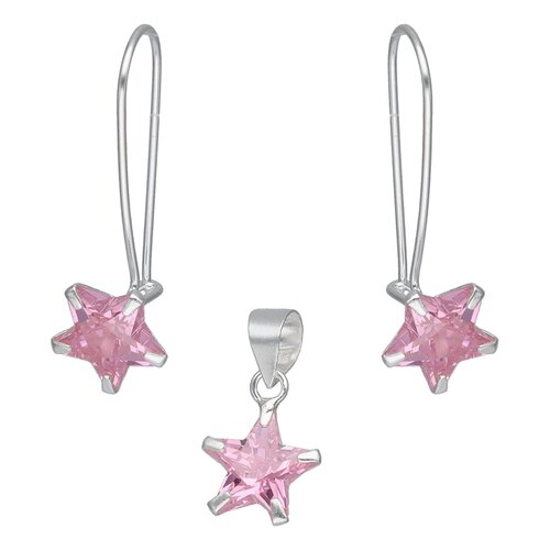 Conjunto Estrella Circón Rosa Francia 8 mm