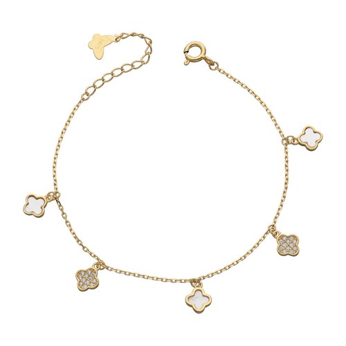 Pulsera Trébol de la Suerte Nácar Circones
