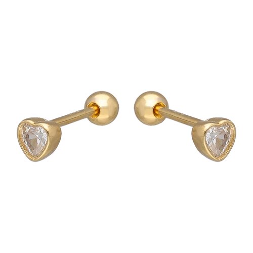 Aro con Tope Corazón Circón 4 mm