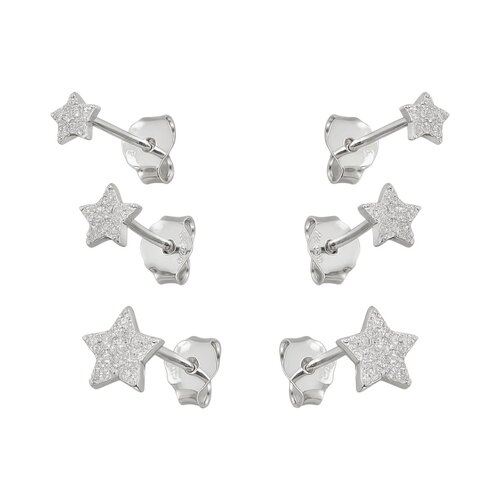Set Aros Minimalista Estrellas Circones