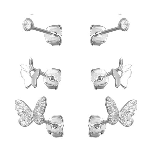 Set Aros Minimalista Mariposas Circones