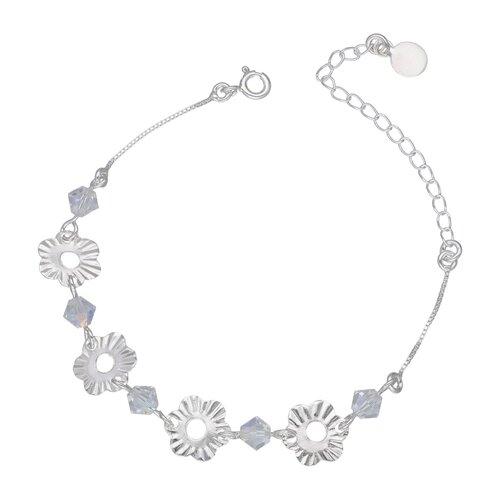 Pulsera Flores Facetadas Cristales Hecho con Swarovski® Tornasol