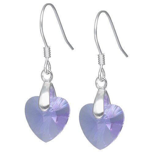 Aro Corazón Cristal Hecho con Swarovski® Morado