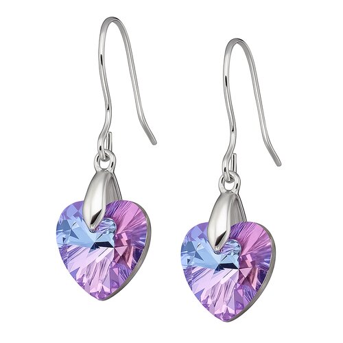 Aro Corazón Cristal Hecho con Swarovski® Violeta