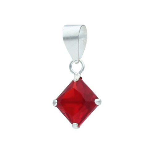 Colgante Circón Rubí 6x6 mm