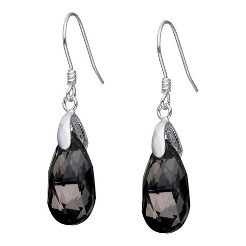 Aro Gota Cristal Hecho con Swarovski® Negro