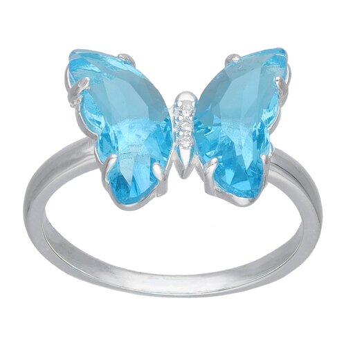 Anillo Mariposa Cristal Hecho con Swarovski® Celeste